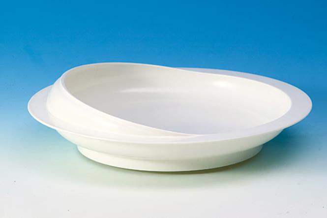 Tallerken Hvid m/ høj kant 24cm
