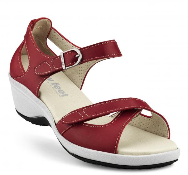 New Feet Sandal Rød m/skrårem