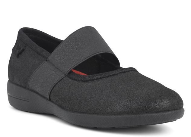 Green Comfort sort sko m/elastik