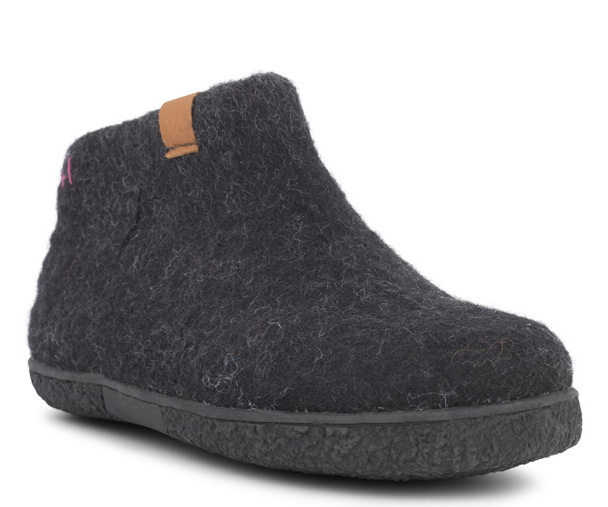 Green Comfort Sort Filtstøvle med Gummisål