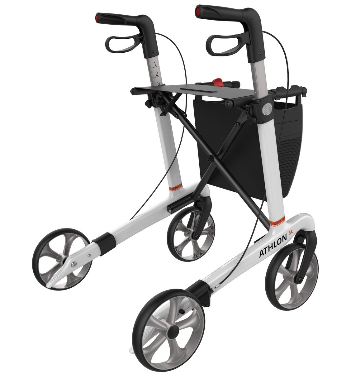 Rollator Hvid Athlon Kulfiber 5,2 kg - Billede 5