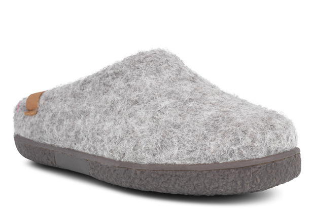 Green Comfort Grå Filtsko med Gummisål
