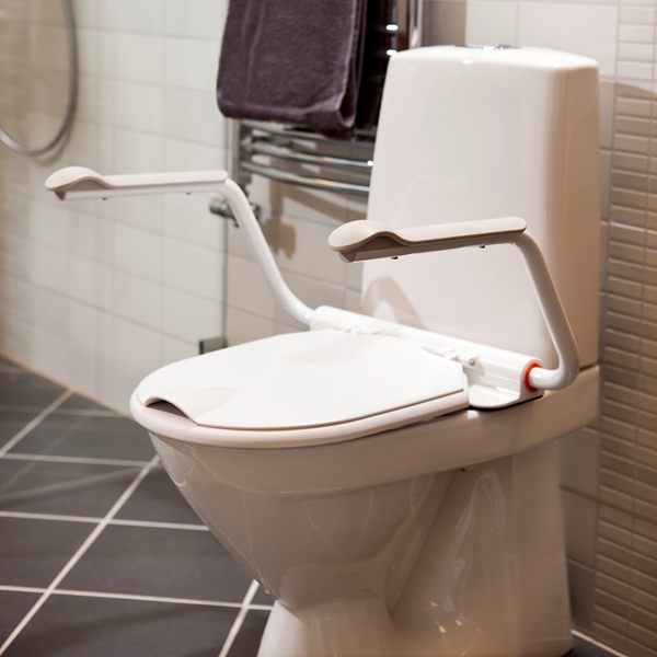 Toiletbræt med armlæn, supporter