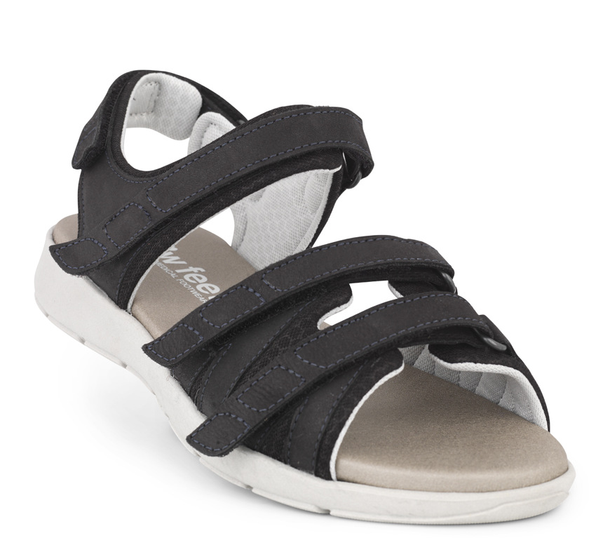 New Feet Sandal Sort Med Letvægtssål