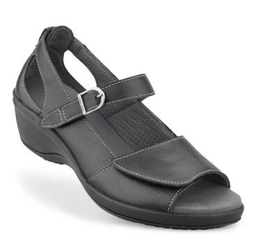 New Feet Sort Sandal m/hælkappe