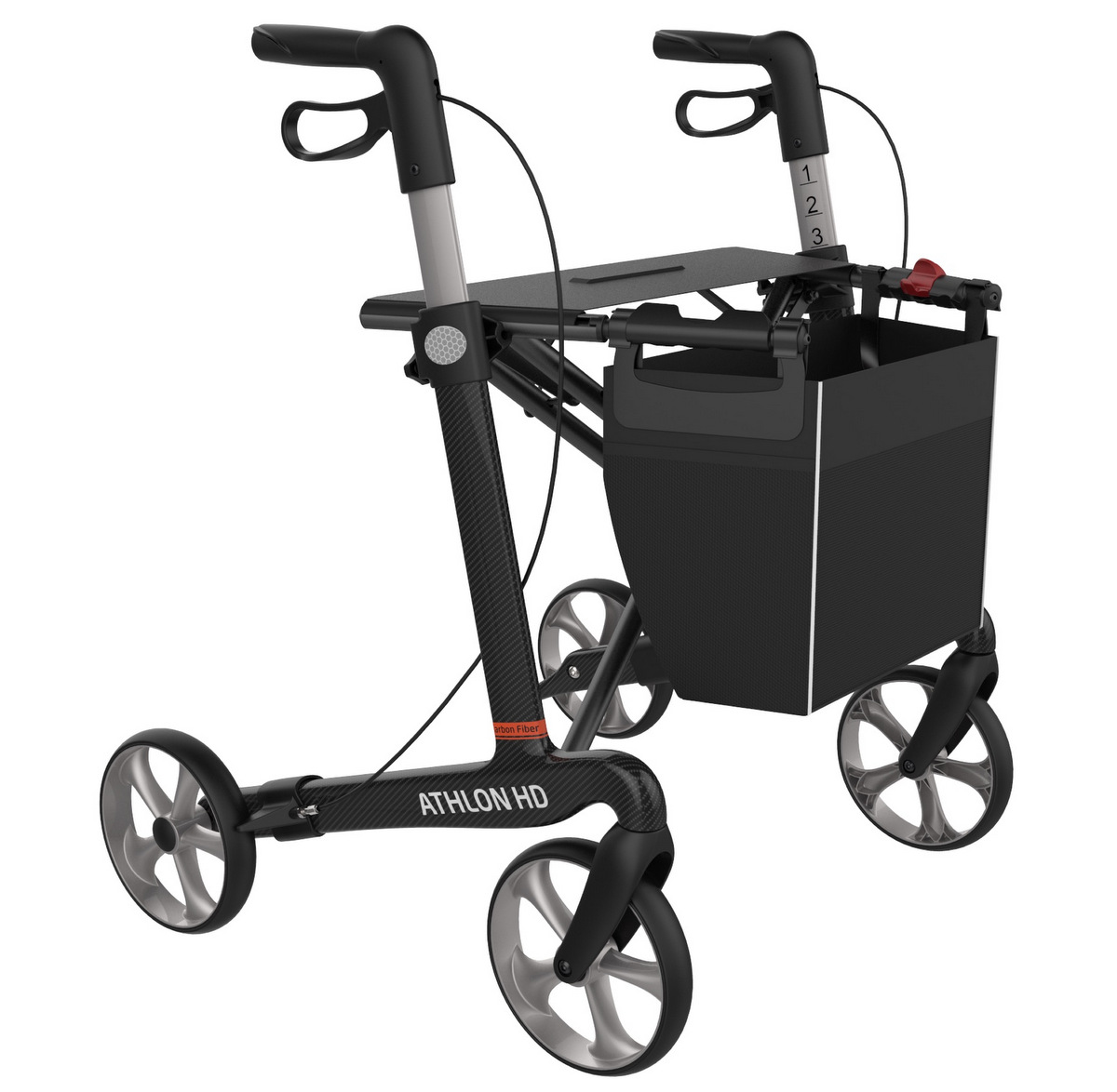Rollator Athlon HD Bred Kulfiber Sort