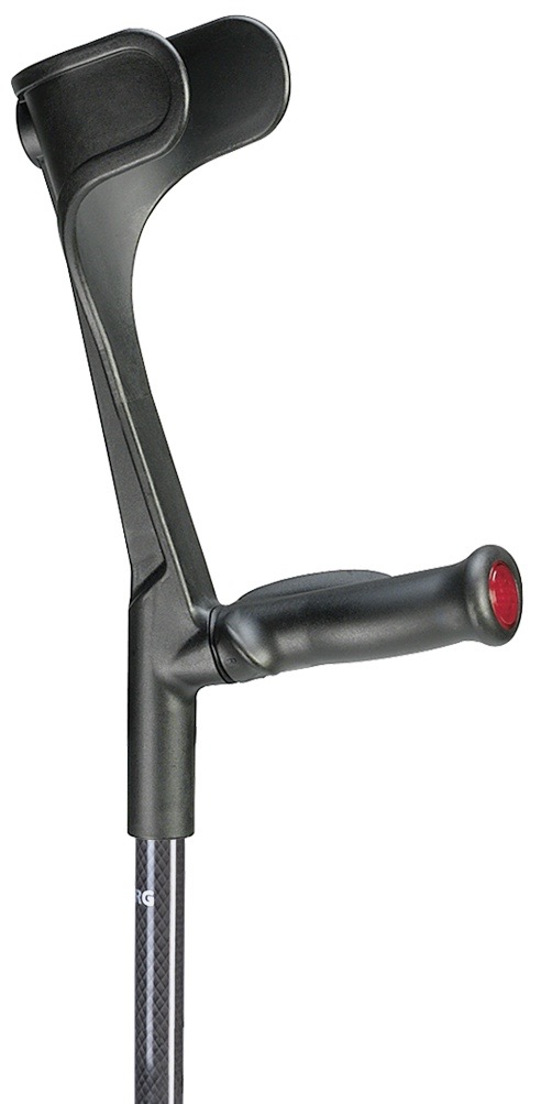 Krykke Sort kulfiber med anatomisk greb