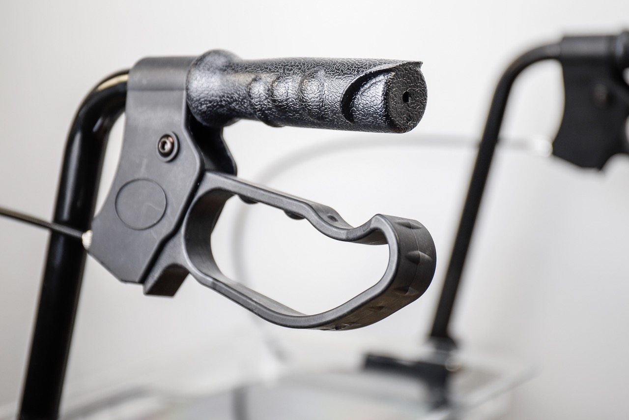 Rollator Grå med stokkeholder og kurv - Billede 6