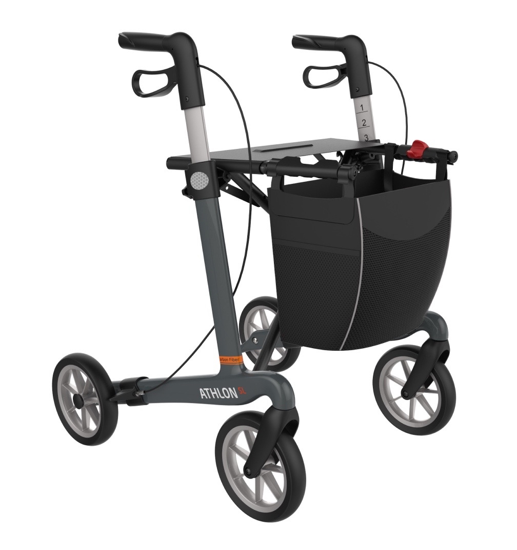 Rollator Athlon 5,2 kg Grå m.Soft hjul