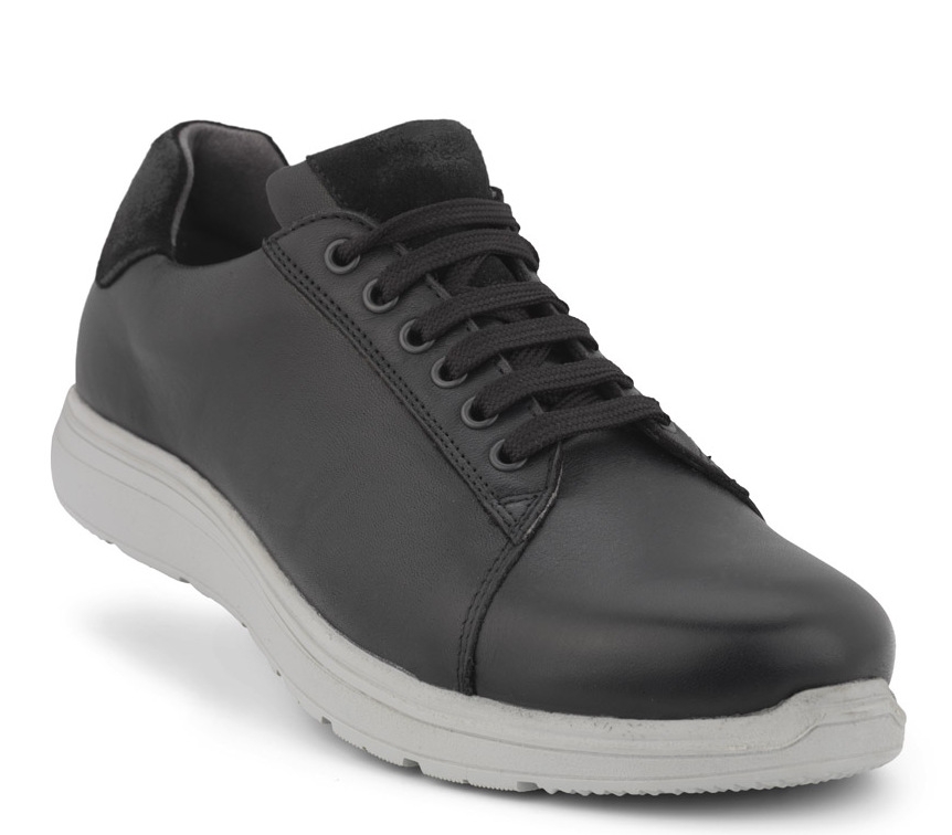 New Feet Sort Snøresko Glat Læder