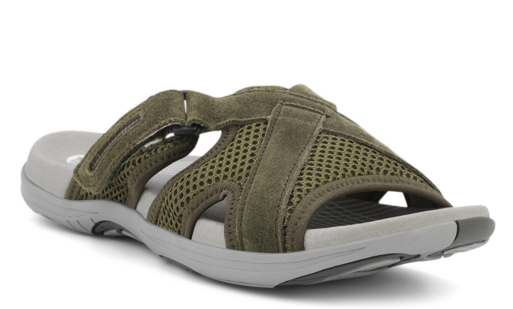 Green Comfort Oliven Sandal med Velcro