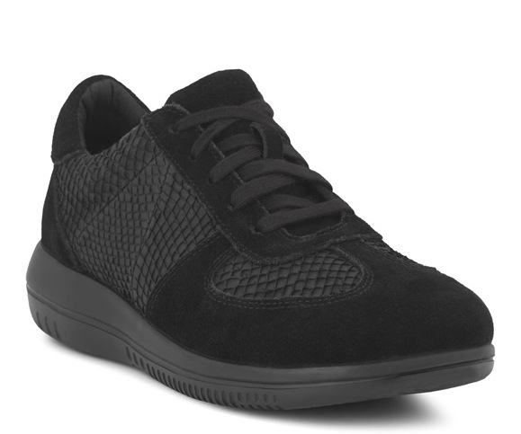 Green Comfort Sort Sko Lakseskind
