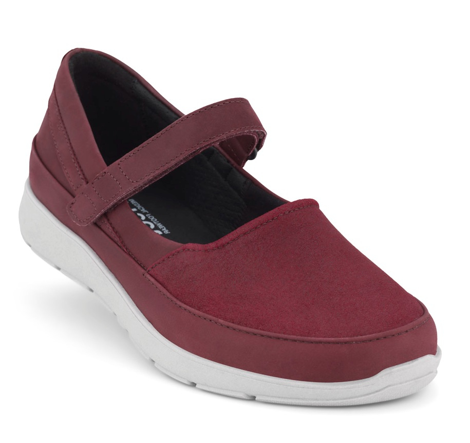 New Feet Bordeaux Ballerinasko Stretch