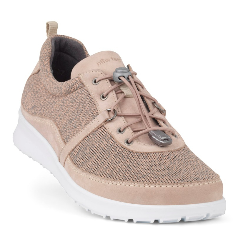 New Feet Rosa Sko Med Strik