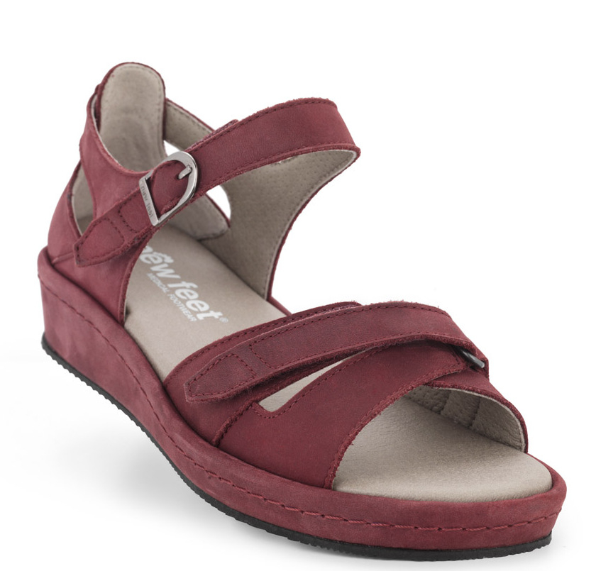 New Feet Bordeaux Sandal m/Hælkappe