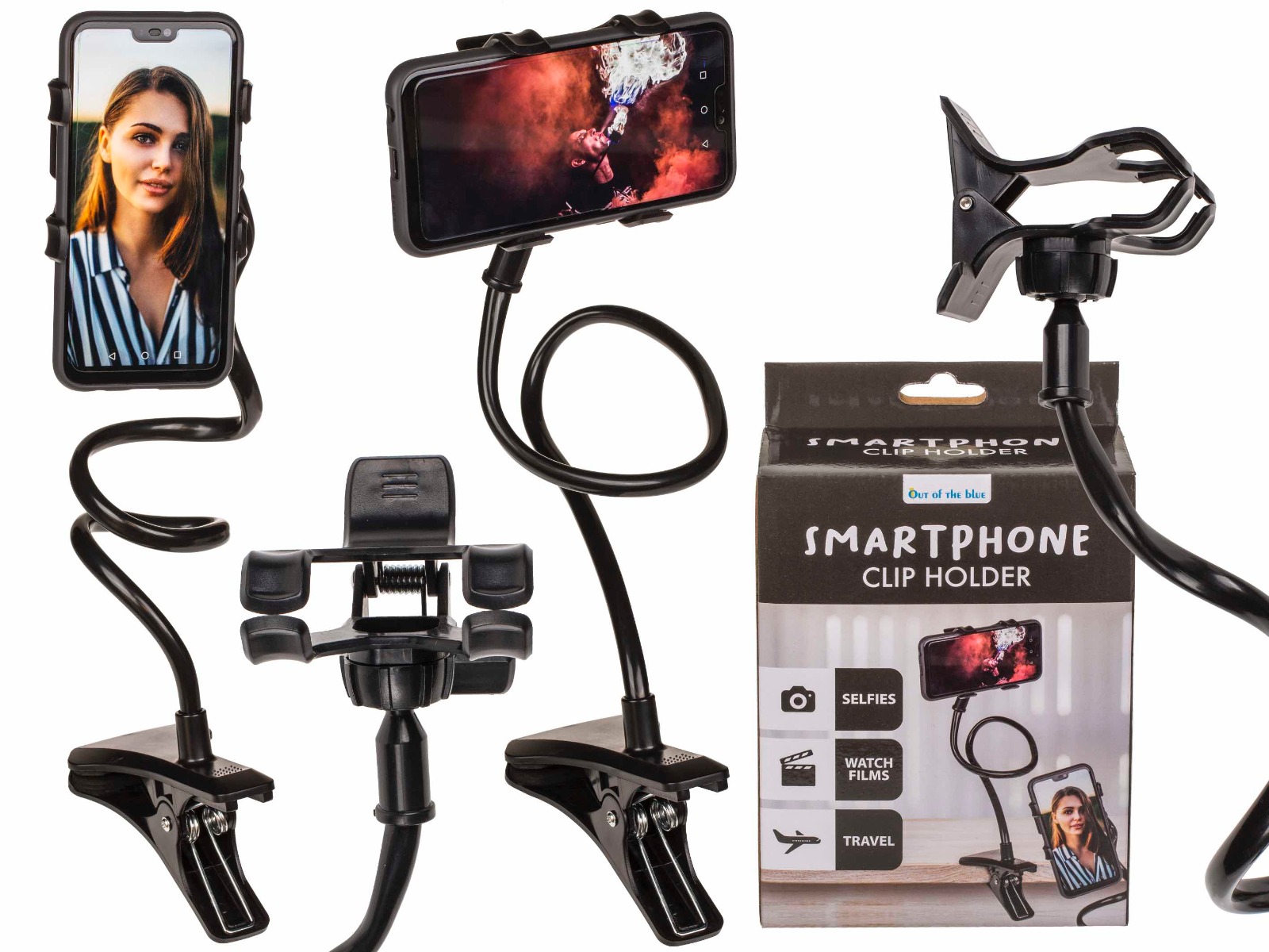 Smartphone holder med Klip, 60 cm