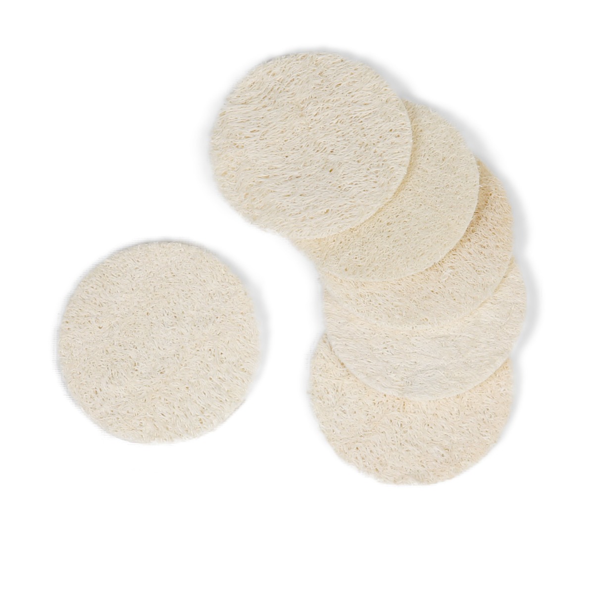 Eco Bath Loofah ansigtspuder, 6 stk