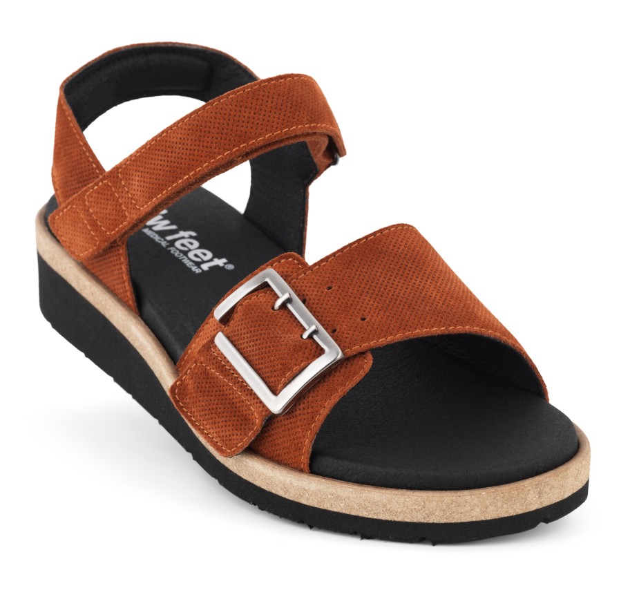 New Feet Sandal Terracotta m. Print