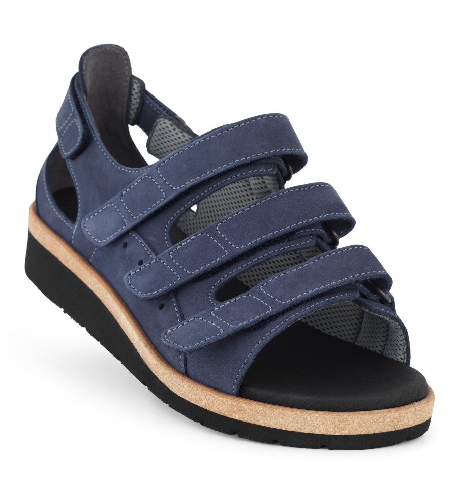 New Feet Mørkeblå Sandal Nubuck