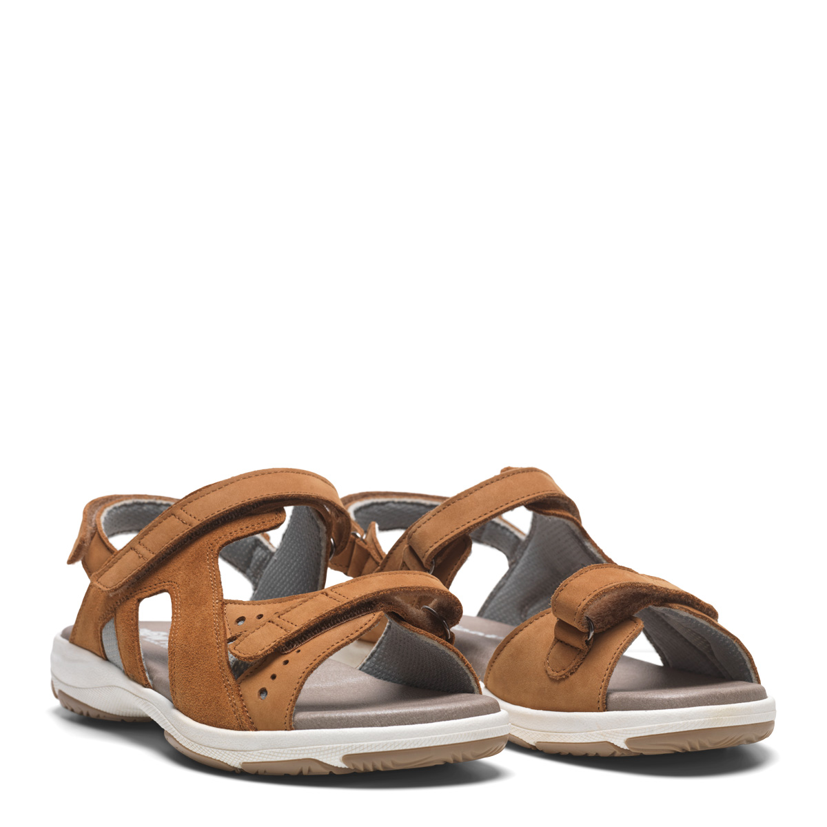 New Feet Sandal Natur Kalveskind Nubuck