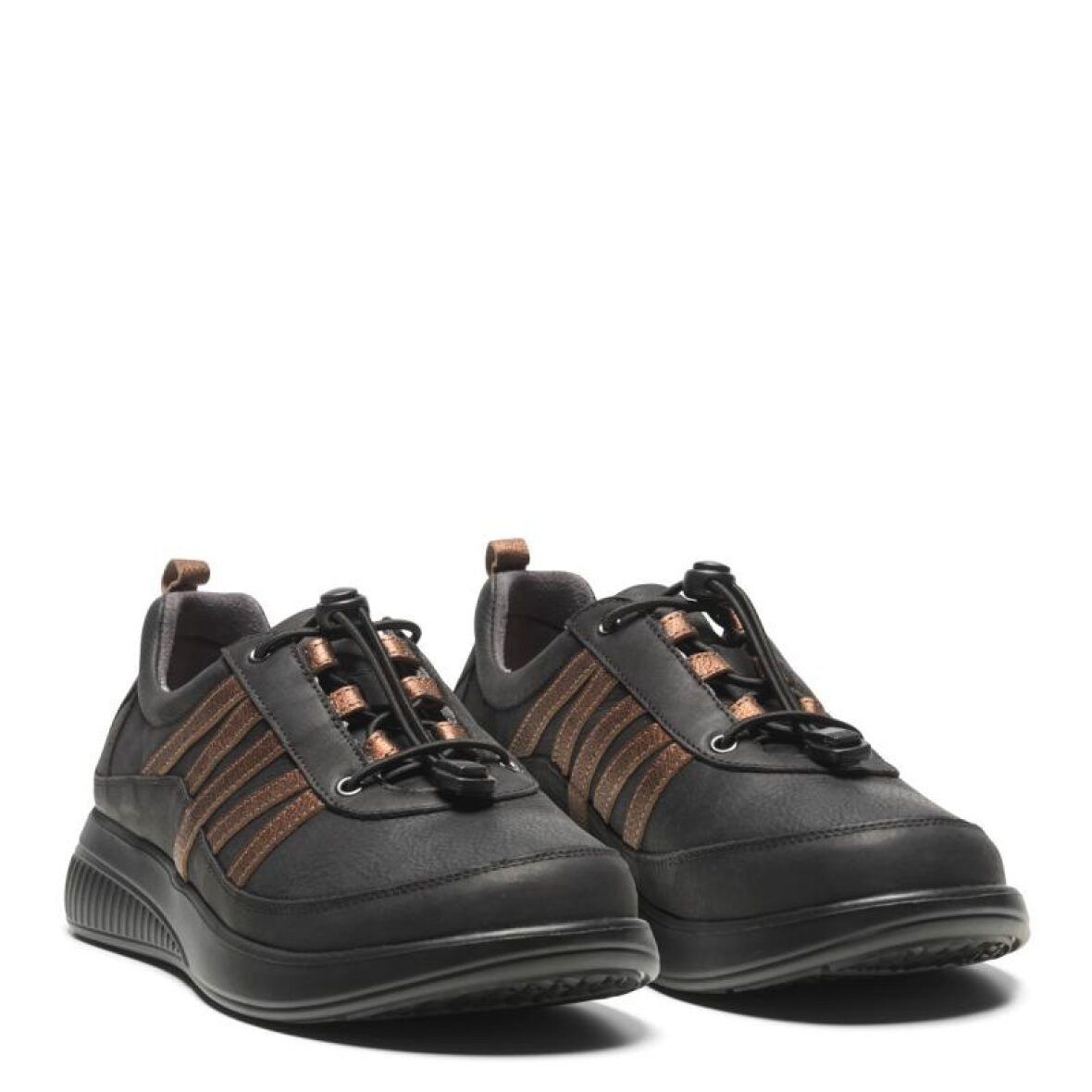 New Feet Sort Snøresko Nubuck
