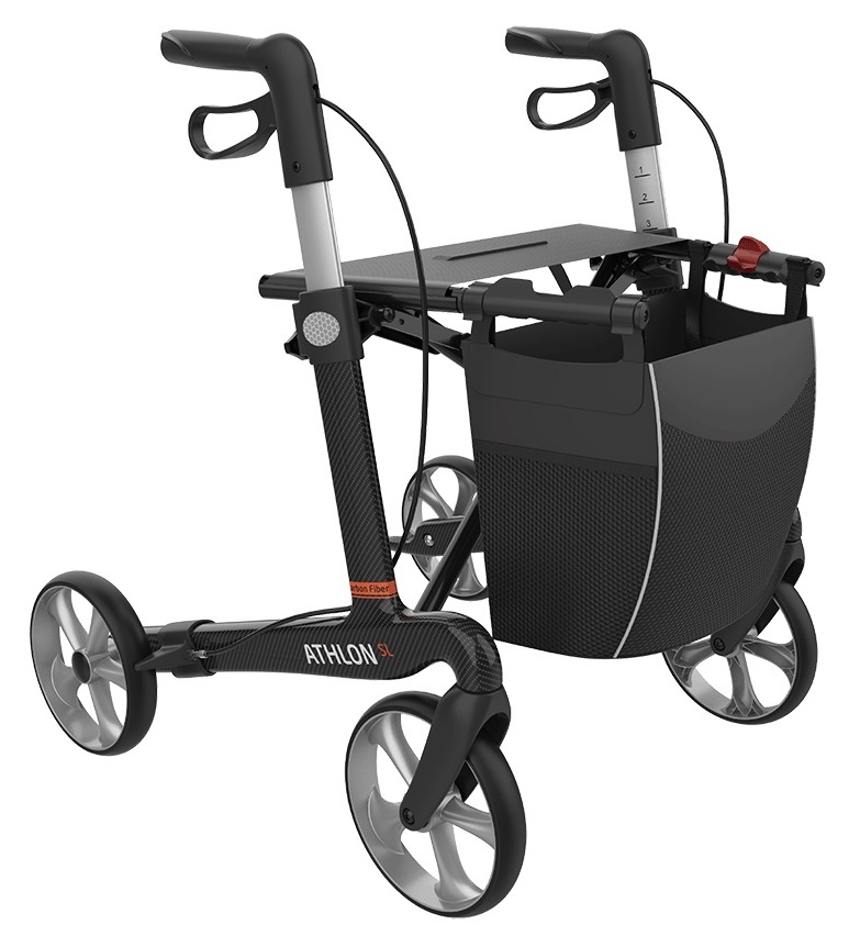 Lav Athlon Rollator Kulfiber Sort 5,0 kg
