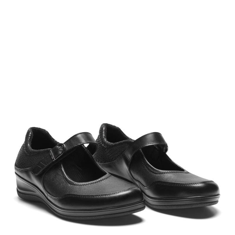 New Feet Sort Ballerina med velcro