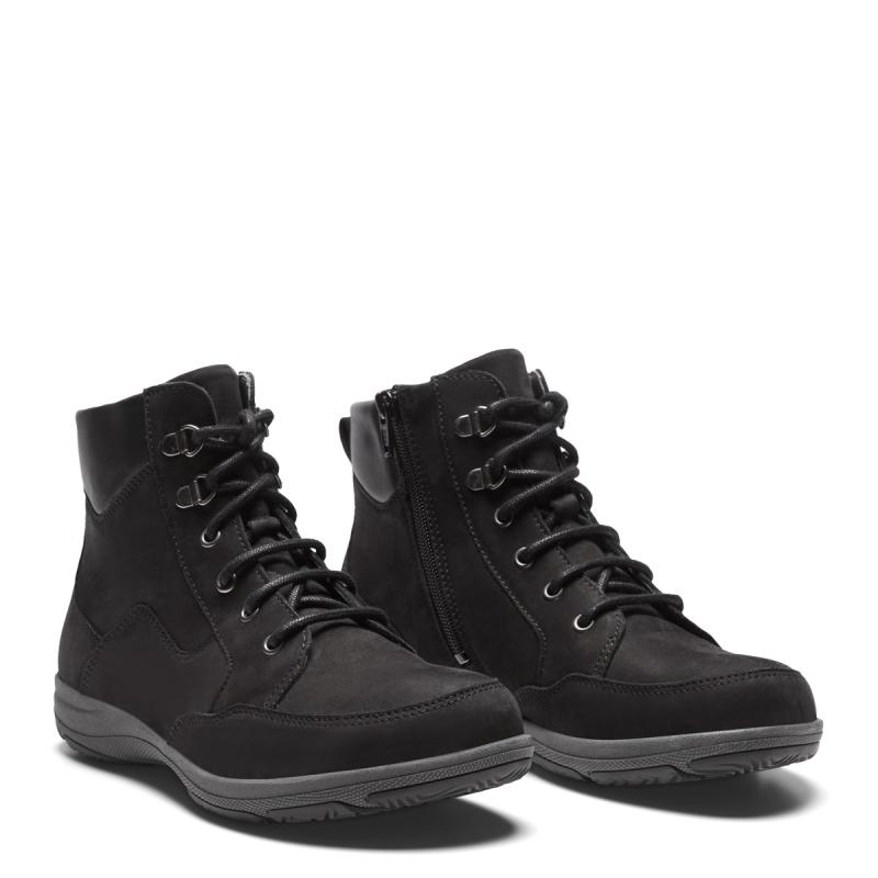 New Feet Sort Støvle Nubuck Læder