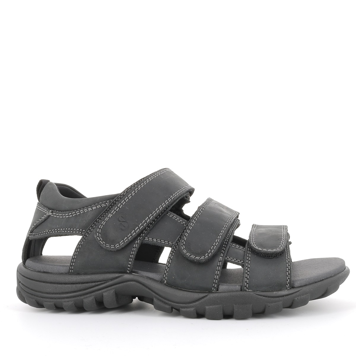 Green Comfort Sort Sandal med Hælkap