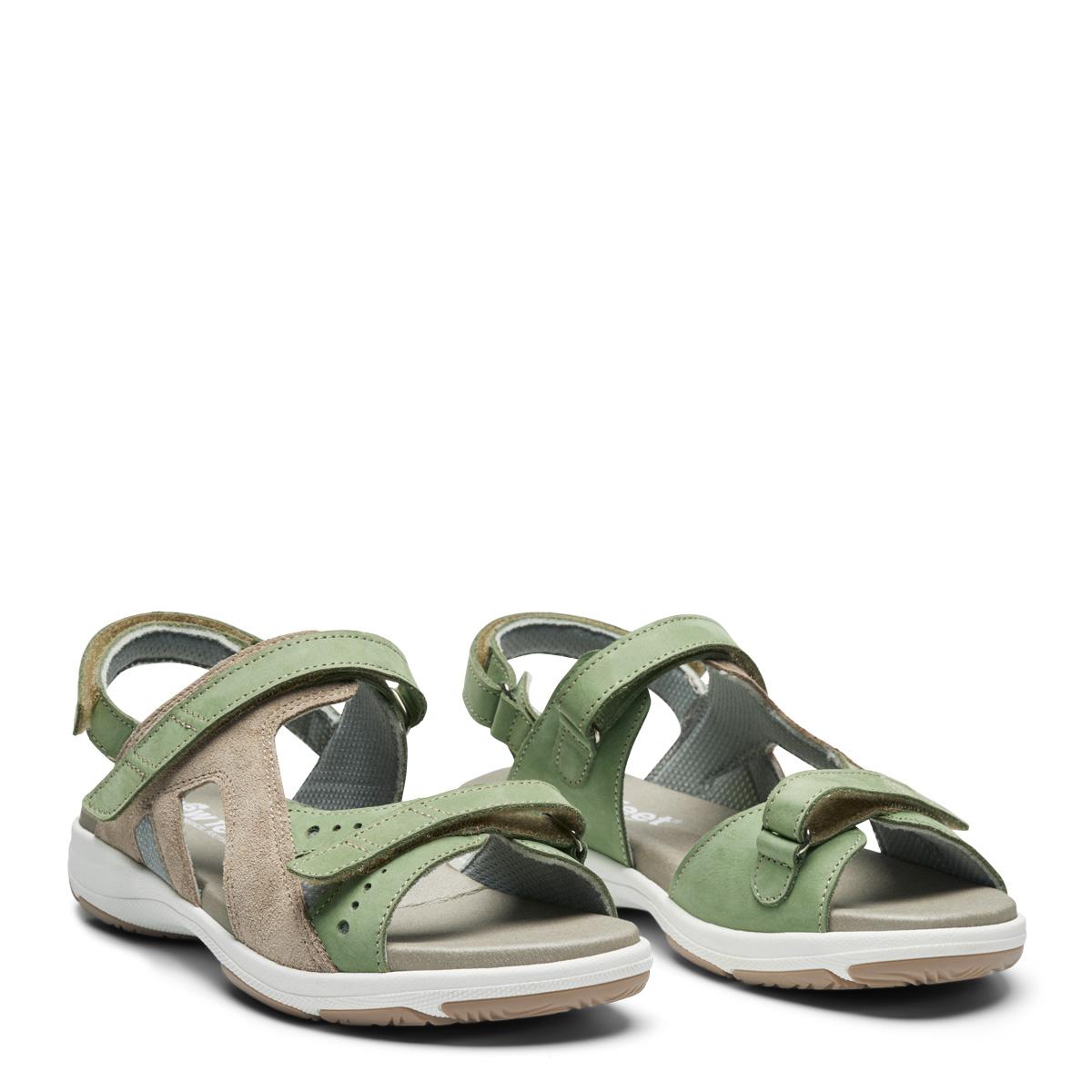New Feet Grøn Sandal 2 Velcroremme