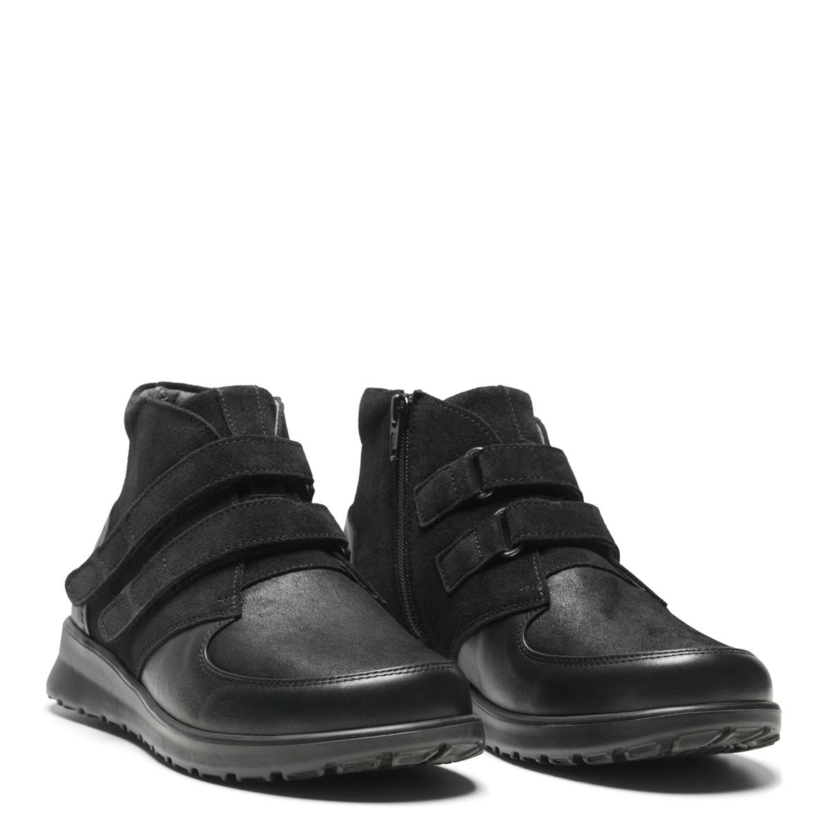 New Feet Sort Støvle Ruskind