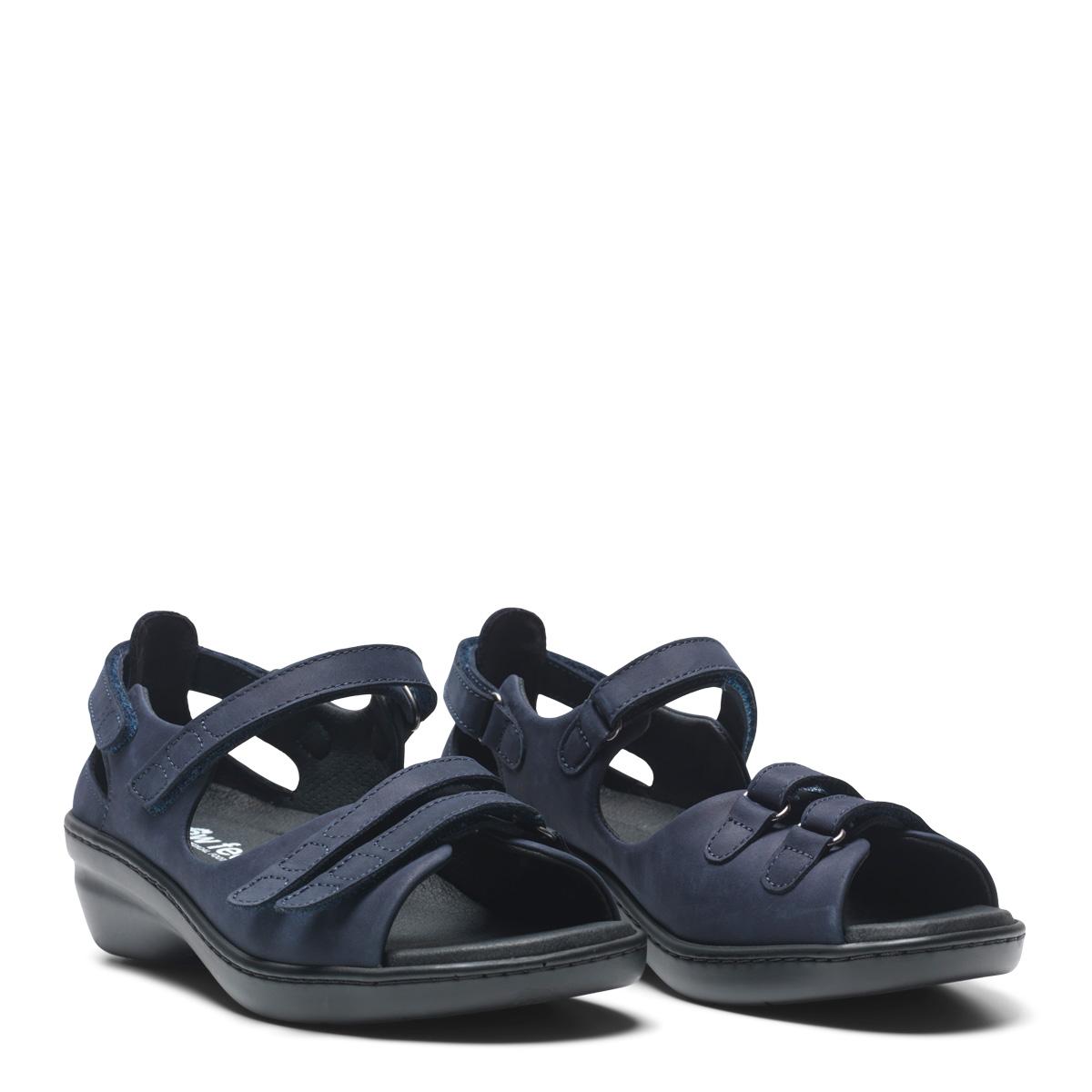 New Feet Mørkeblå Sandal Nubuck Læder