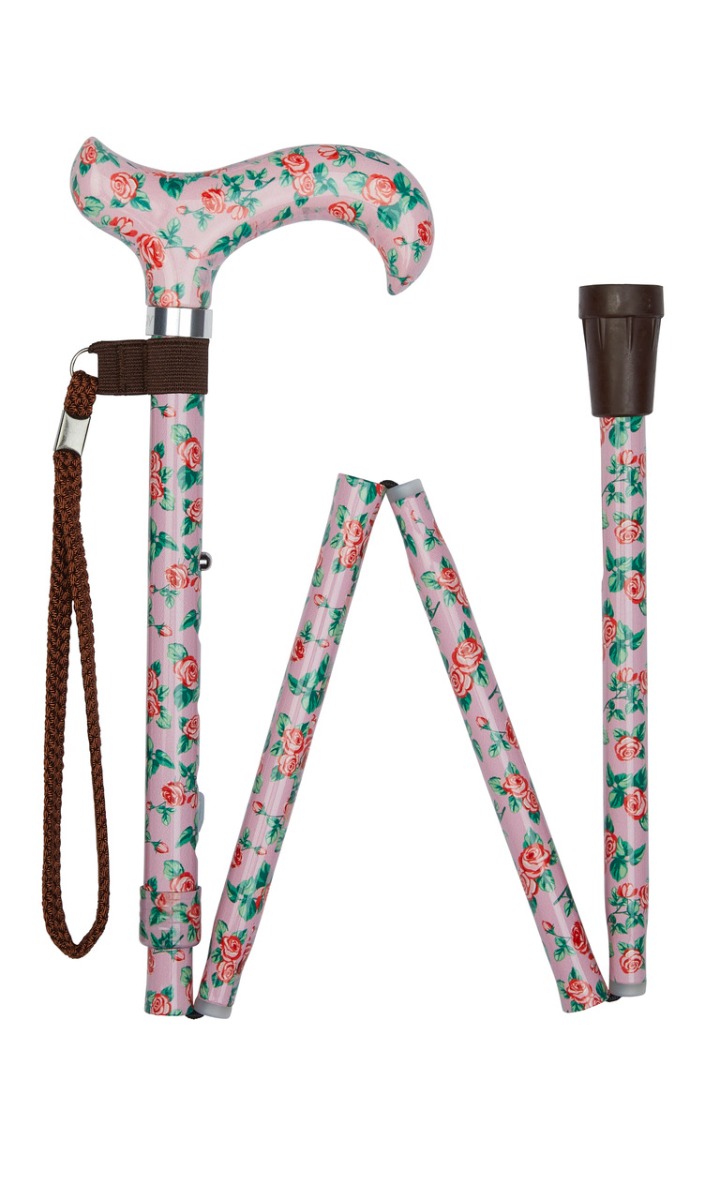 Stok Med Pink Blomster Foldsammen