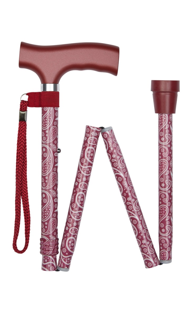 Stok Rød Paisley Design Foldsammen