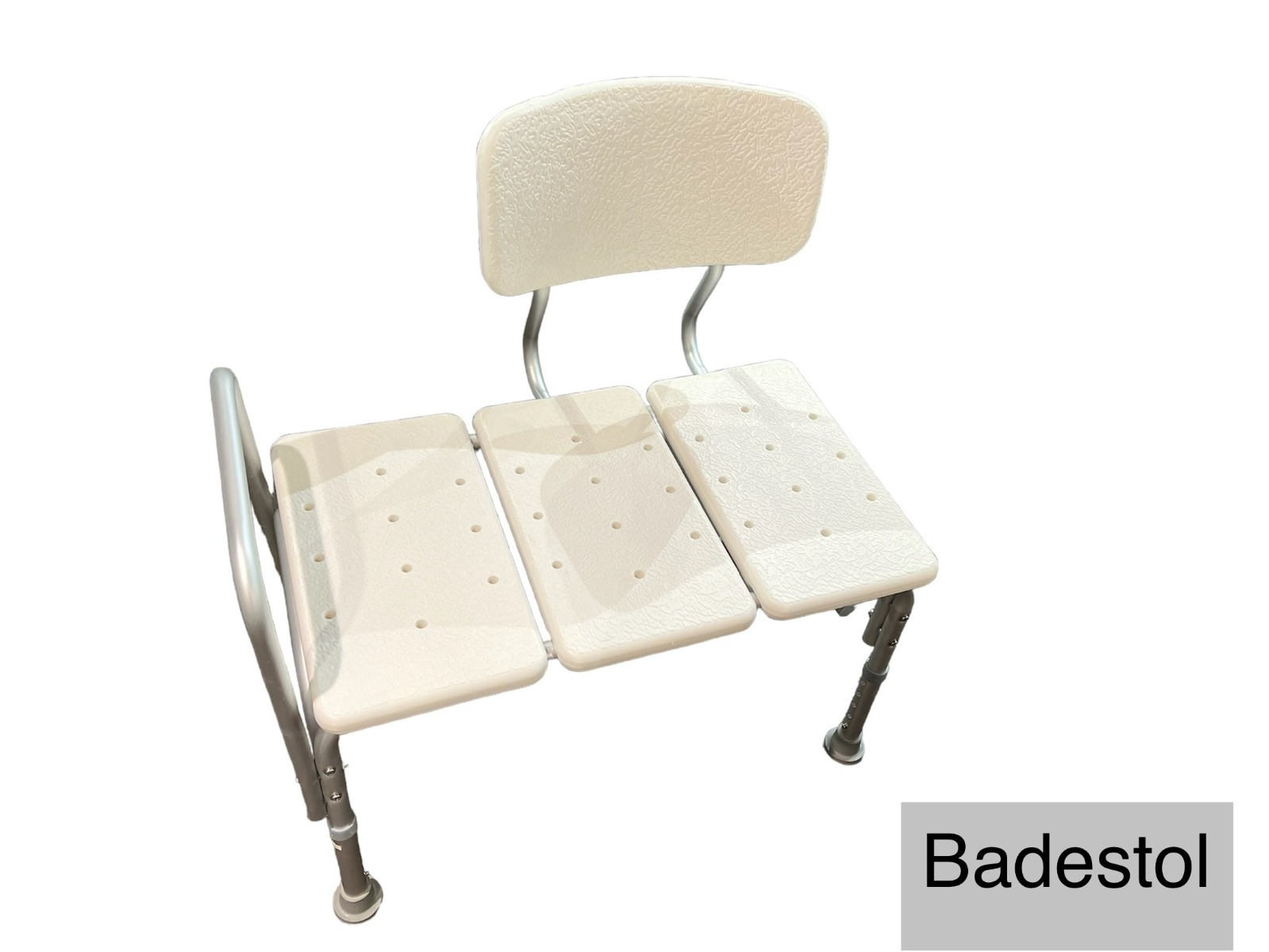 Badestol Hvid Lang Model Med Ryglæn