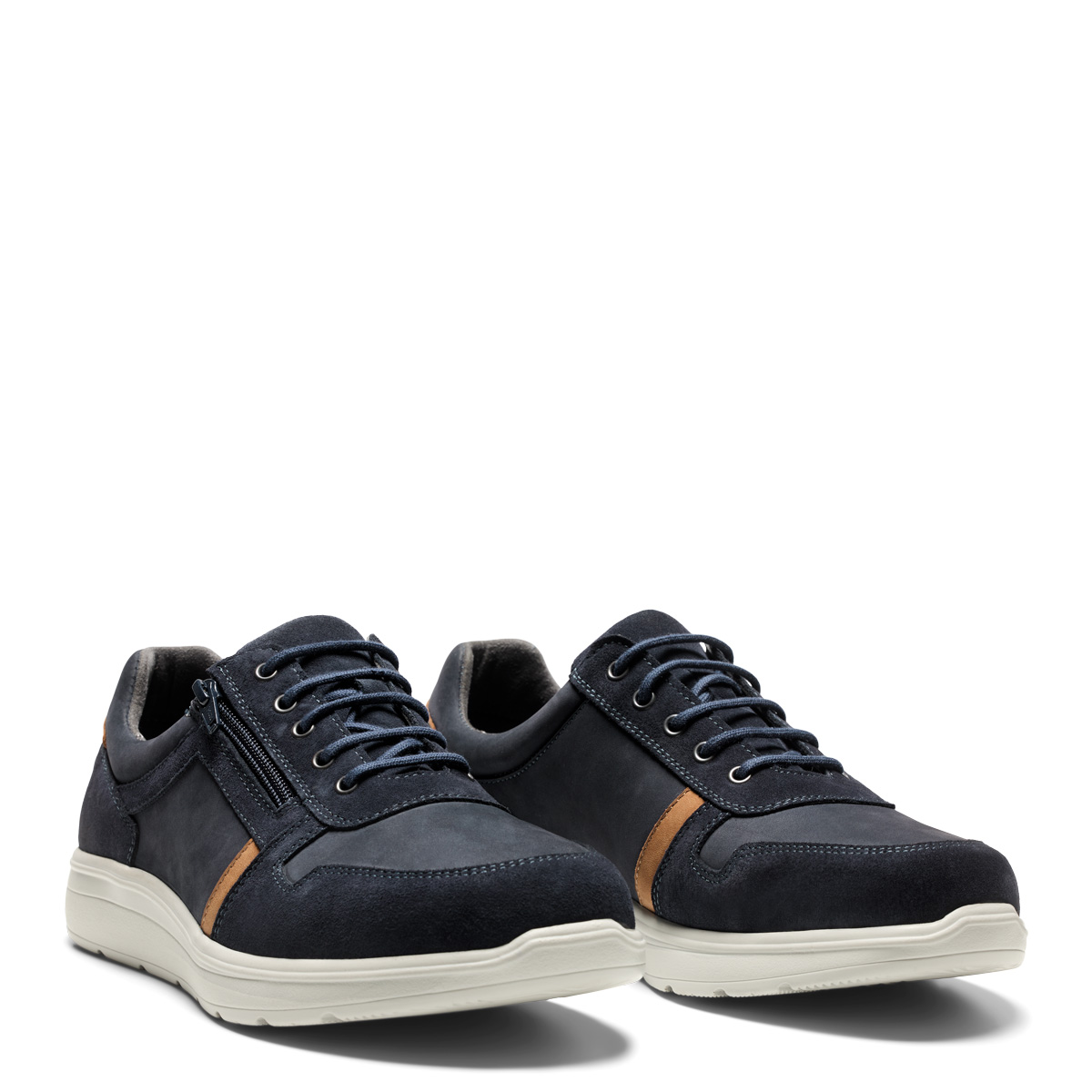 New Feet Blå Sko I Nubuck Læder