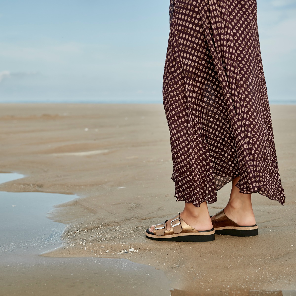 New Feet Bronze Mikrofiber Slipper - Billede 6