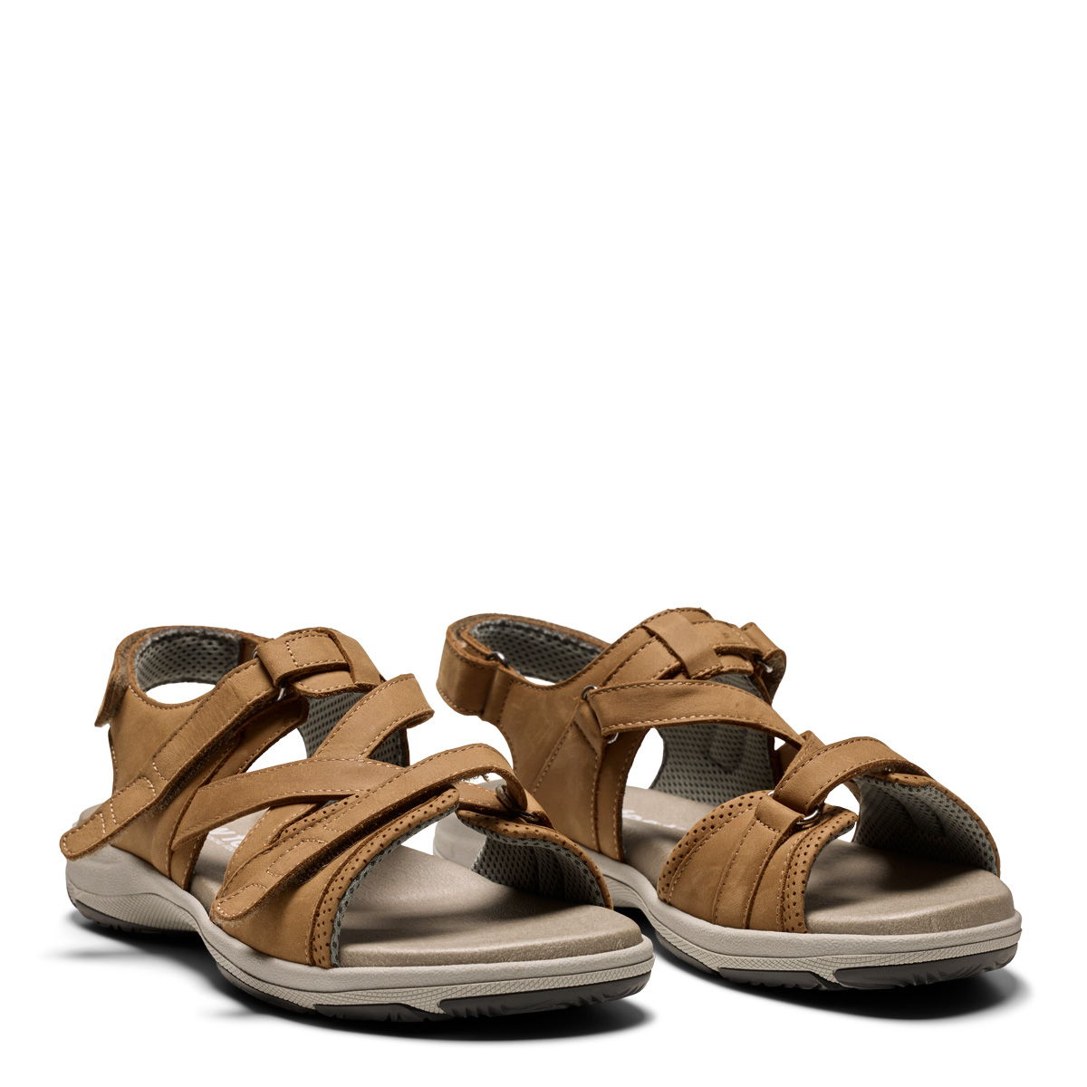 New Feet Sandal Cognac Nubuck Læder