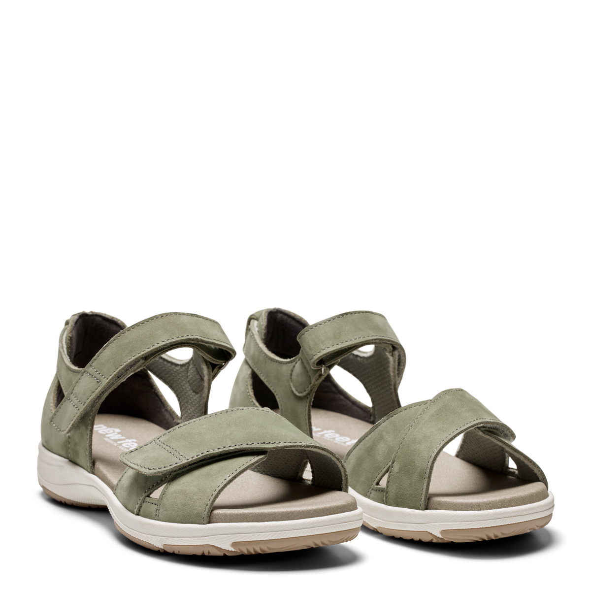 New Feet Grøn Sandal Med hælkappe