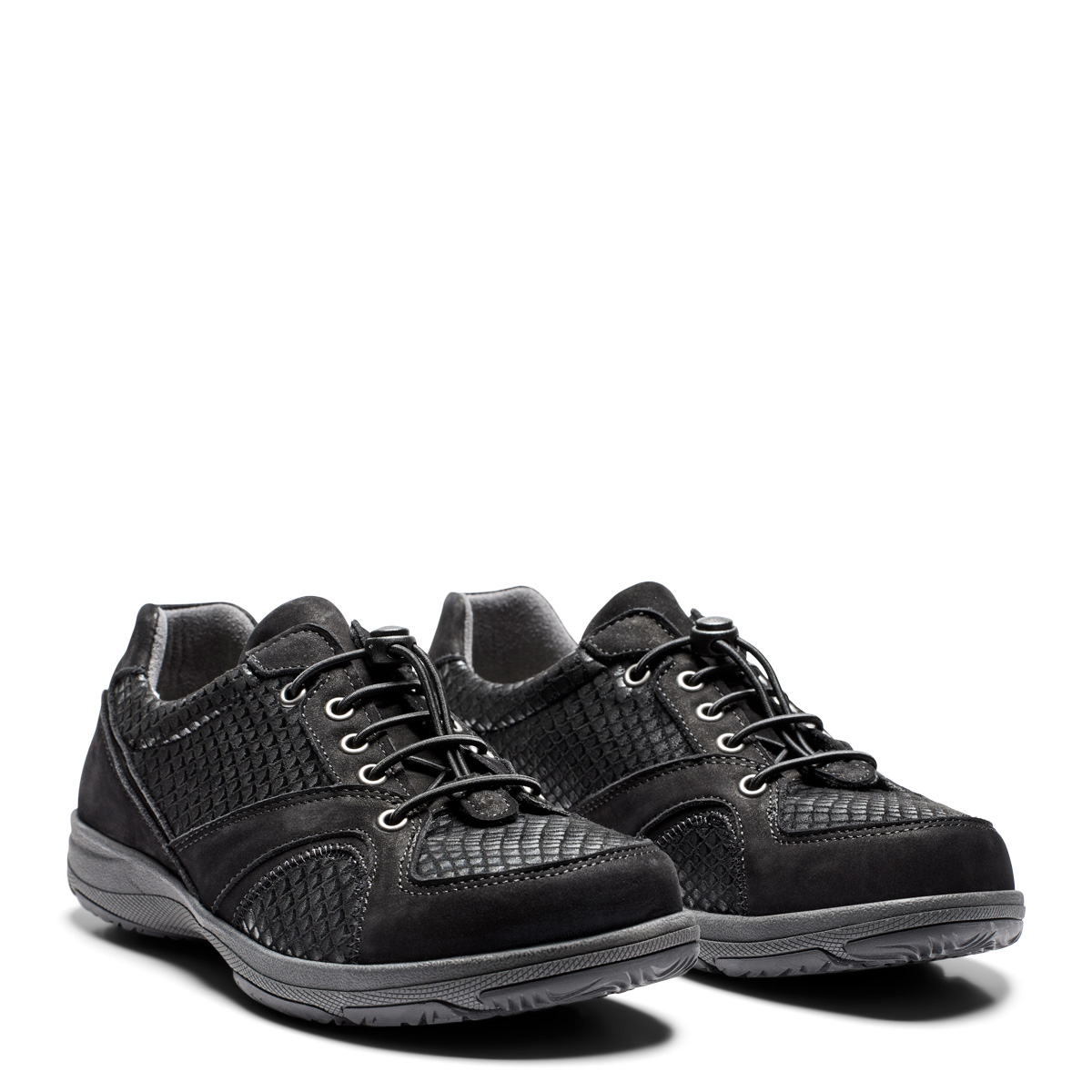New Feet Sort Sko Textil Stretch