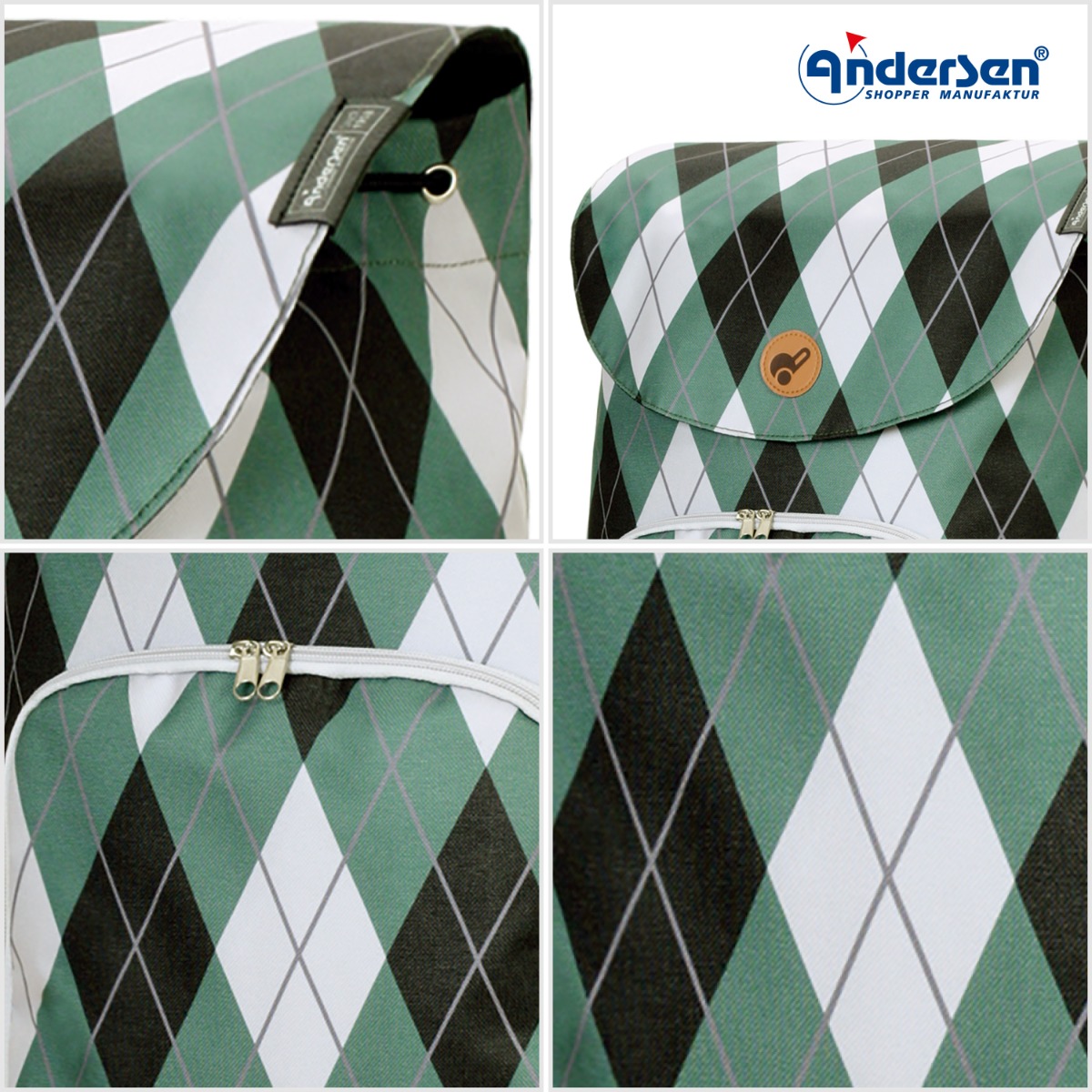 Andersen Campus Shopper Arik Grøn - Billede 5