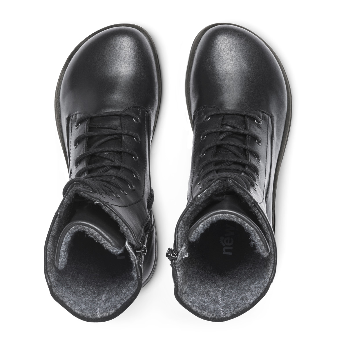 New Feet Bred sort Snørestøvle - Billede 5
