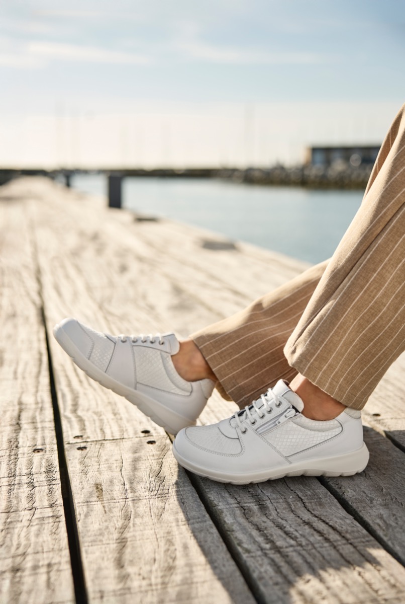 New Feet White SneakerTextil Stretch