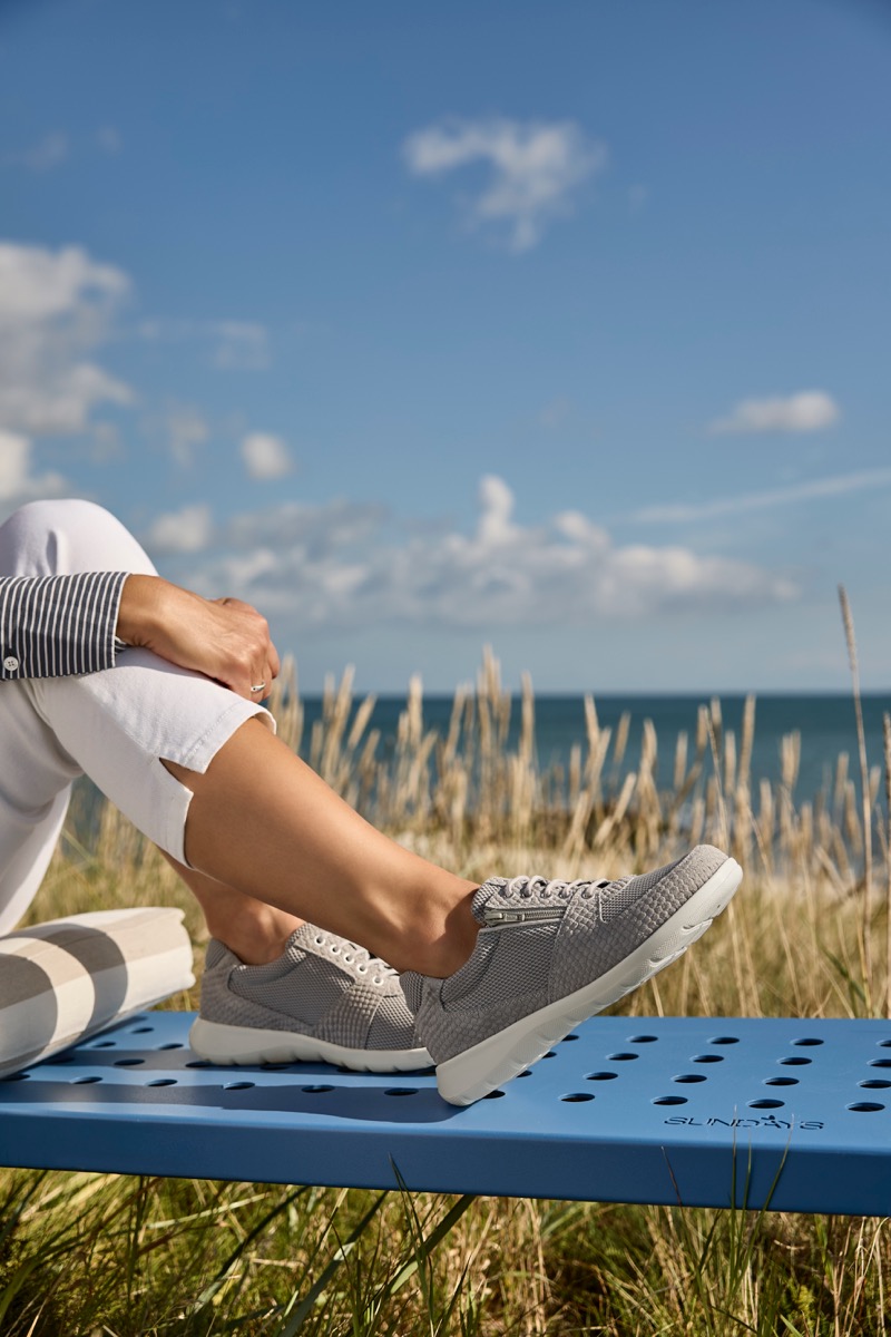 New Feet Grå Sko Med Textil Mesh - Billede 7
