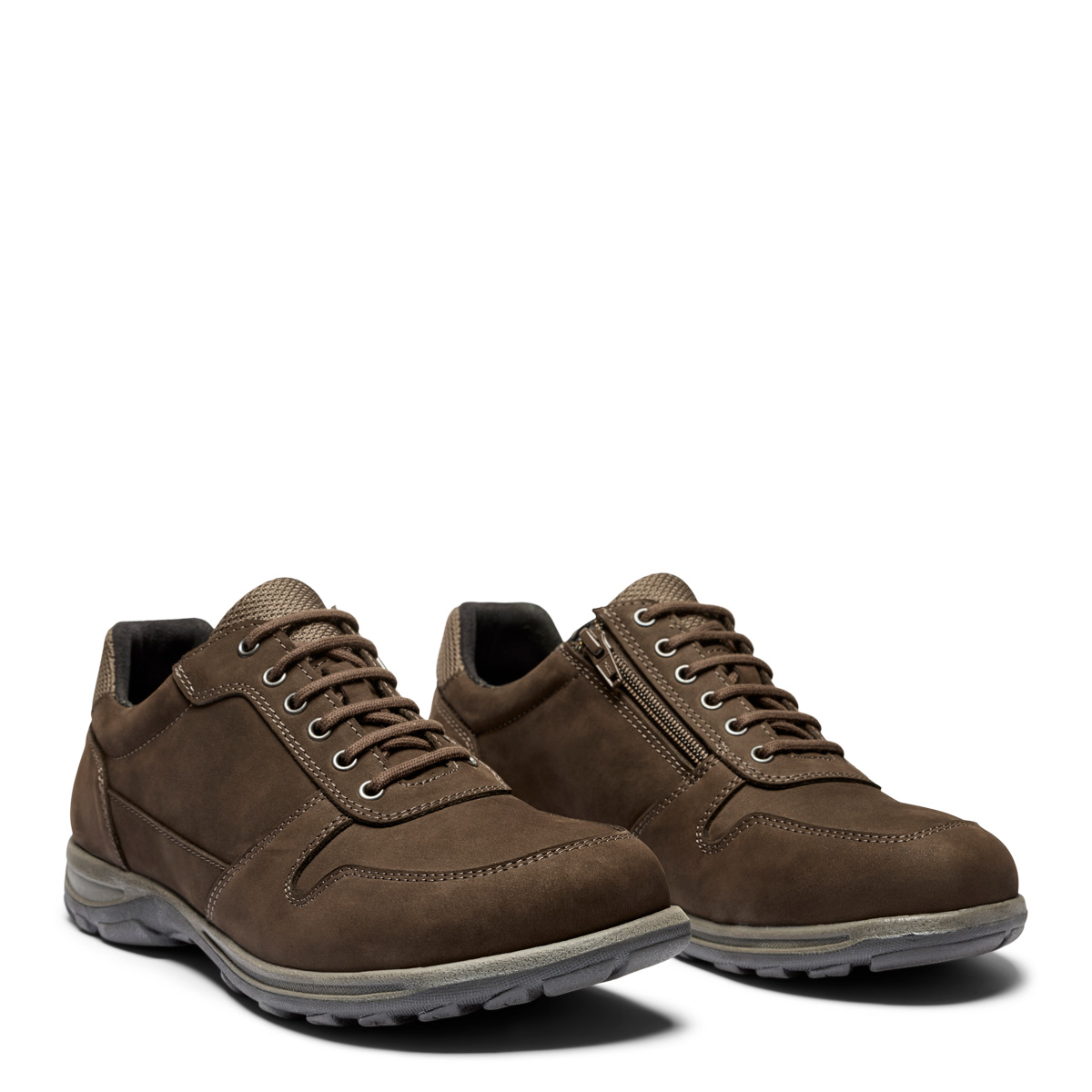 New Feet Brun Sko Med Nubuck Læder