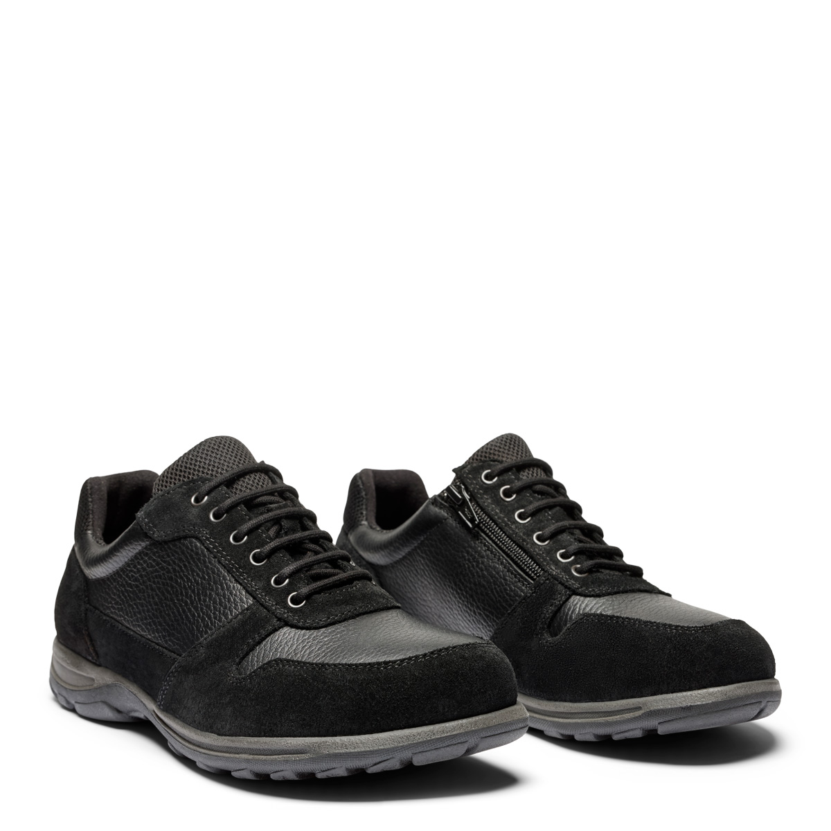 New Feet Sort Sko Med Glat Skind