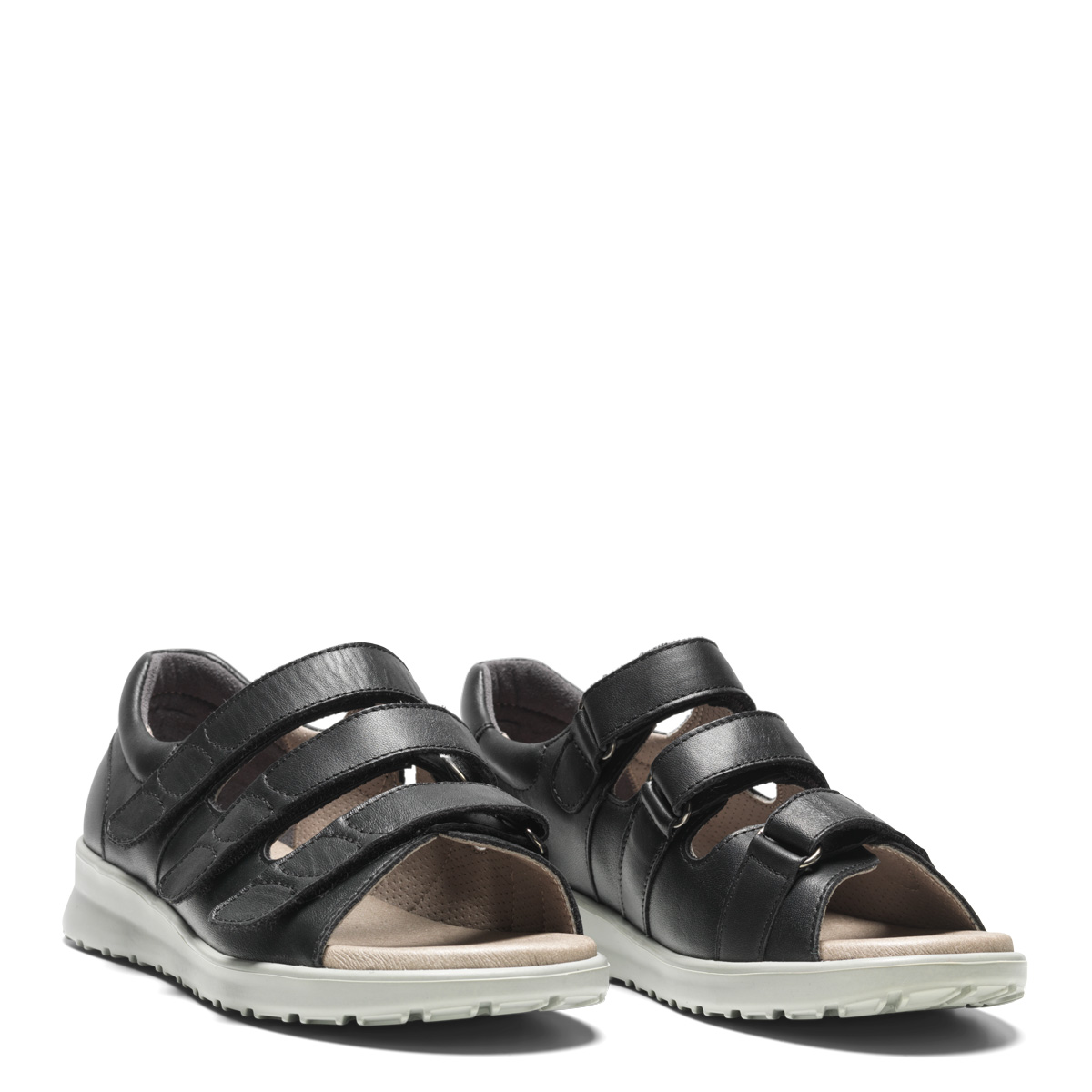 New Feet Sort Sandal m. Hælkap