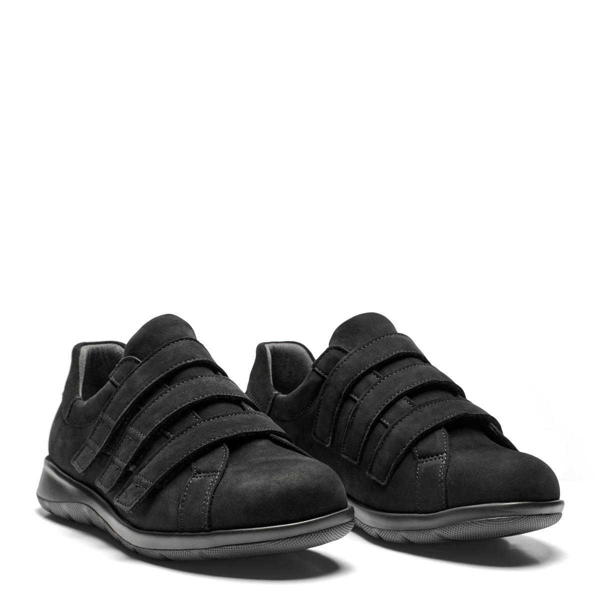 New Feet Sort Sko I Nubuck Læder