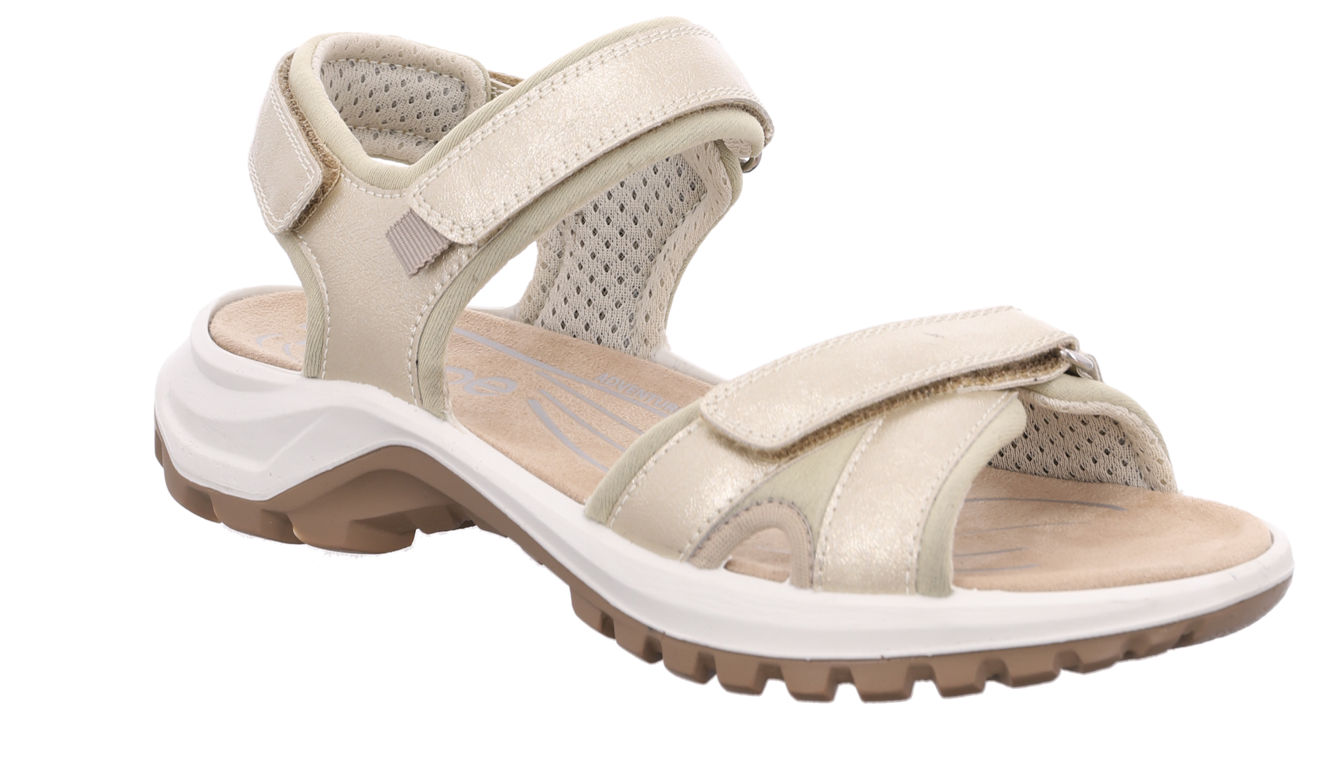 Rohde Sandal Gold Nubuck Metallic