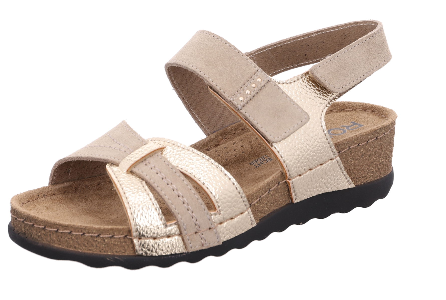 Rohde Sandal Gold Velourlæder